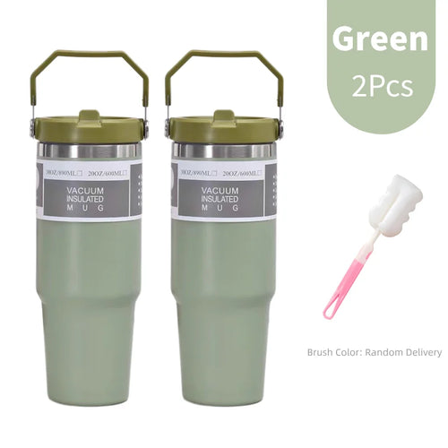 30oz Large Capacity Portable Car Cup Stainless Steel Thermos Cup with