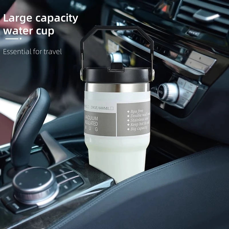 30oz Large Capacity Portable Car Cup Stainless Steel Thermos Cup with