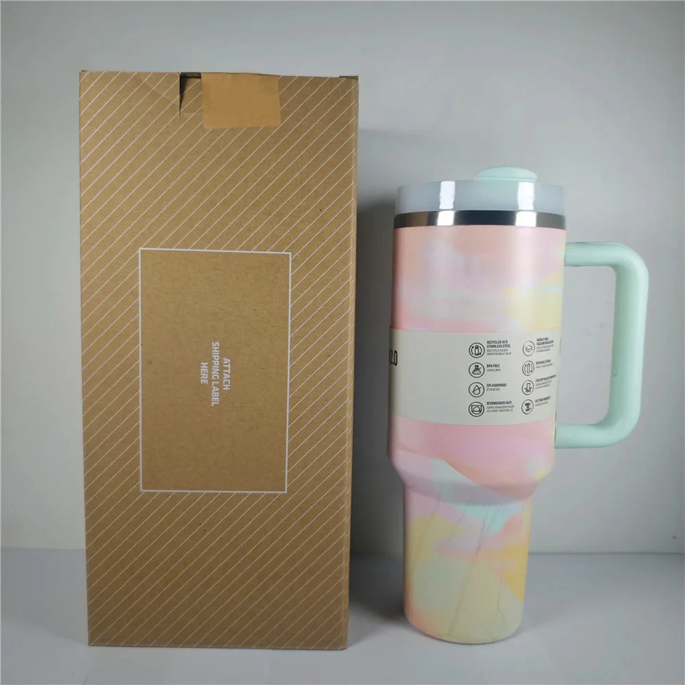 40 Oz Stainless Steel Vacuum Insulated Tumbler Cups With Lids and