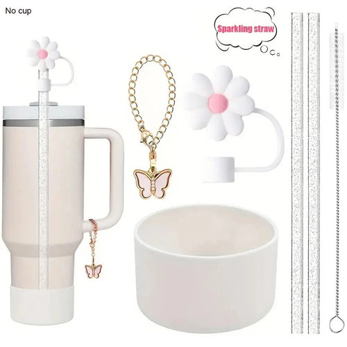 6pcs Reusable Accessories Set for Stanley 40oz/30oz Tumblers - Bow