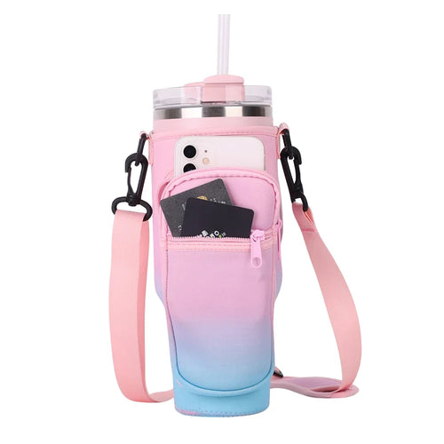40oz Water Bottle Carrier Bag For Stanley Quencher Cup Sleeve