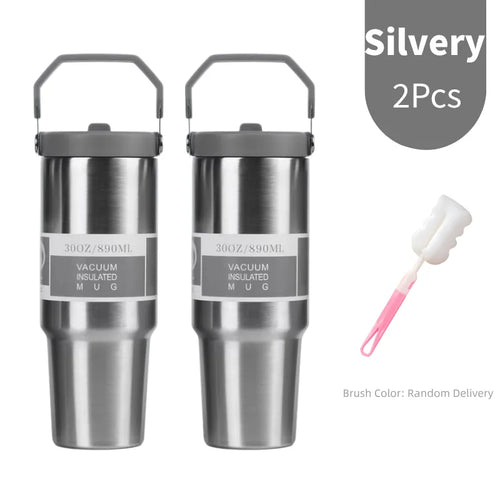 30oz Large Capacity Portable Car Cup Stainless Steel Thermos Cup with