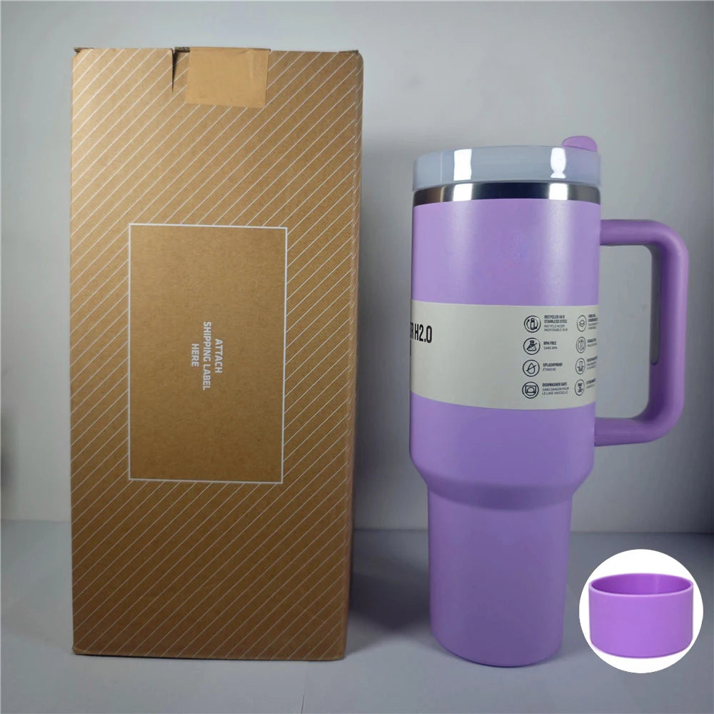 40 Oz Stainless Steel Vacuum Insulated Tumbler Cups With Lids and