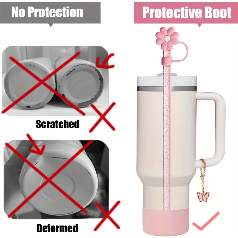 6pcs Reusable Accessories Set for Stanley 40oz/30oz Tumblers - Bow