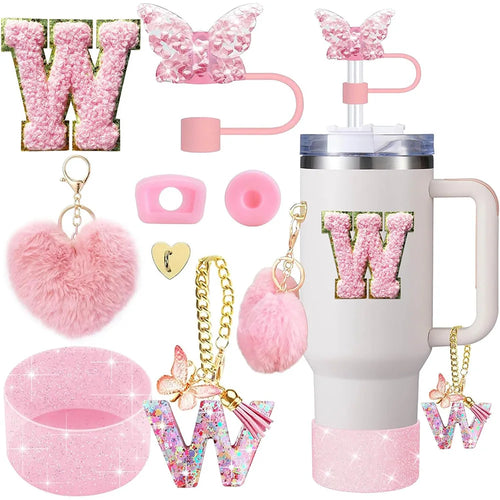 8pcs Cup Accessories for Stanley Cup 30oz 40oz Includes Butterfly