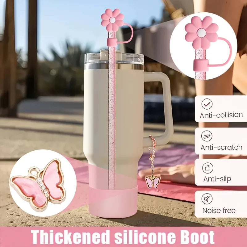 6pcs Reusable Accessories Set for Stanley 40oz/30oz Tumblers - Bow