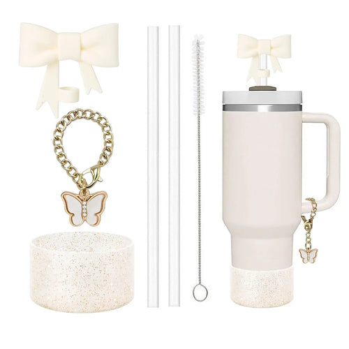 6pcs Accessories Set for Stanley Cup 30oz/40oz Including Glitter