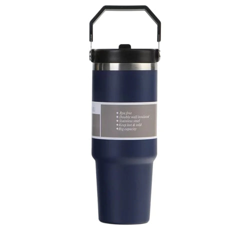 30oz Large Capacity Portable Car Cup Stainless Steel Thermos Cup with