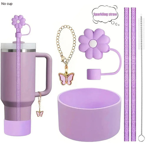 6pcs Reusable Accessories Set for Stanley 40oz/30oz Tumblers - Bow