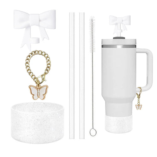 6pcs Accessories Set for Stanley Cup 30oz/40oz Including Glitter