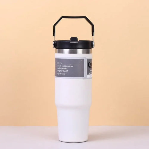 30 Oz Stainless Steel Thermos Mug Tritan Material Double Layer Vacuum