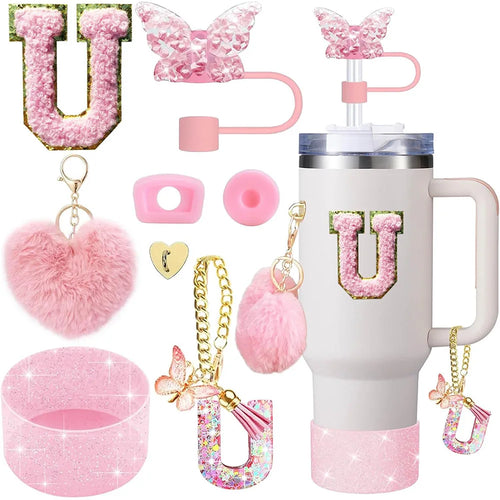8pcs Cup Accessories for Stanley Cup 30oz 40oz Includes Butterfly