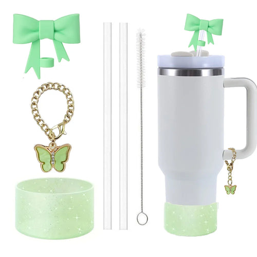 6pcs Accessories Set for Stanley Cup 30oz/40oz Including Glitter