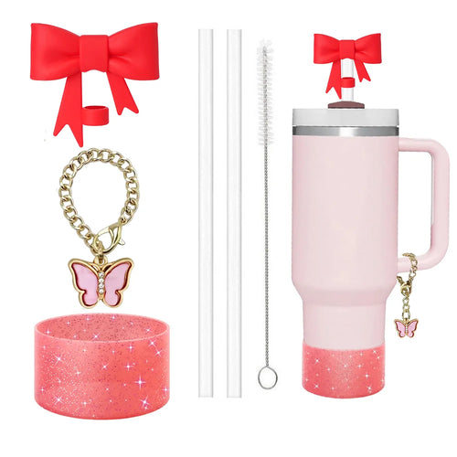 6pcs Accessories Set for Stanley Cup 30oz/40oz Including Glitter