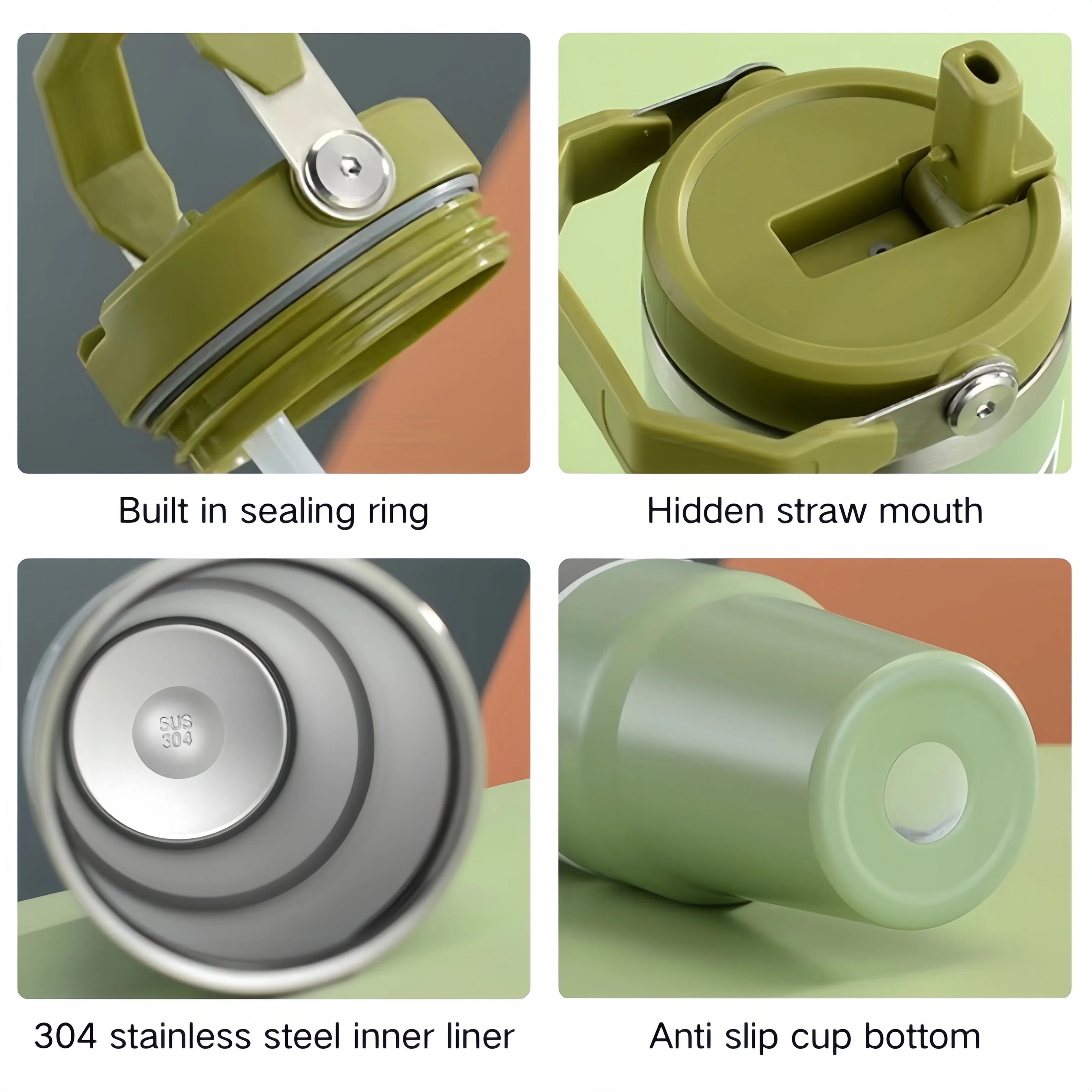 30oz Large Capacity Portable Car Cup Stainless Steel Thermos Cup with