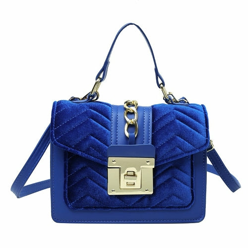 Fashion Velvet Lady's One-shoulder Small Messenger Bag