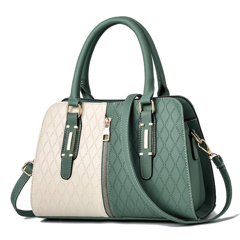 Large Capacity Color Contrast Messenger Bag For Young Ladies