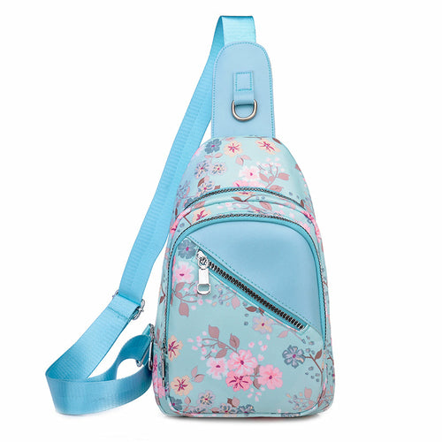 Ladies Fashionable Canvas Printed Chest Bag
