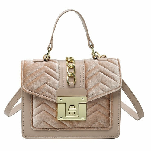 Fashion Velvet Lady's One-shoulder Small Messenger Bag