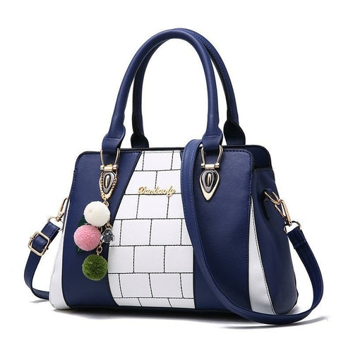 High Quality Contrast Color Messenger Bag For Ladies