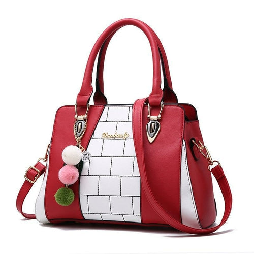 High Quality Contrast Color Messenger Bag For Ladies