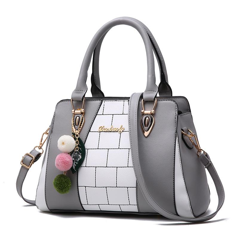 High Quality Contrast Color Messenger Bag For Ladies