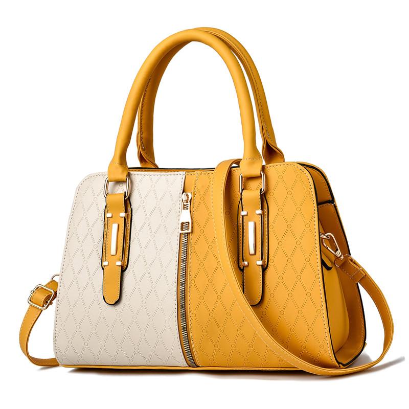 Large Capacity Color Contrast Messenger Bag For Young Ladies