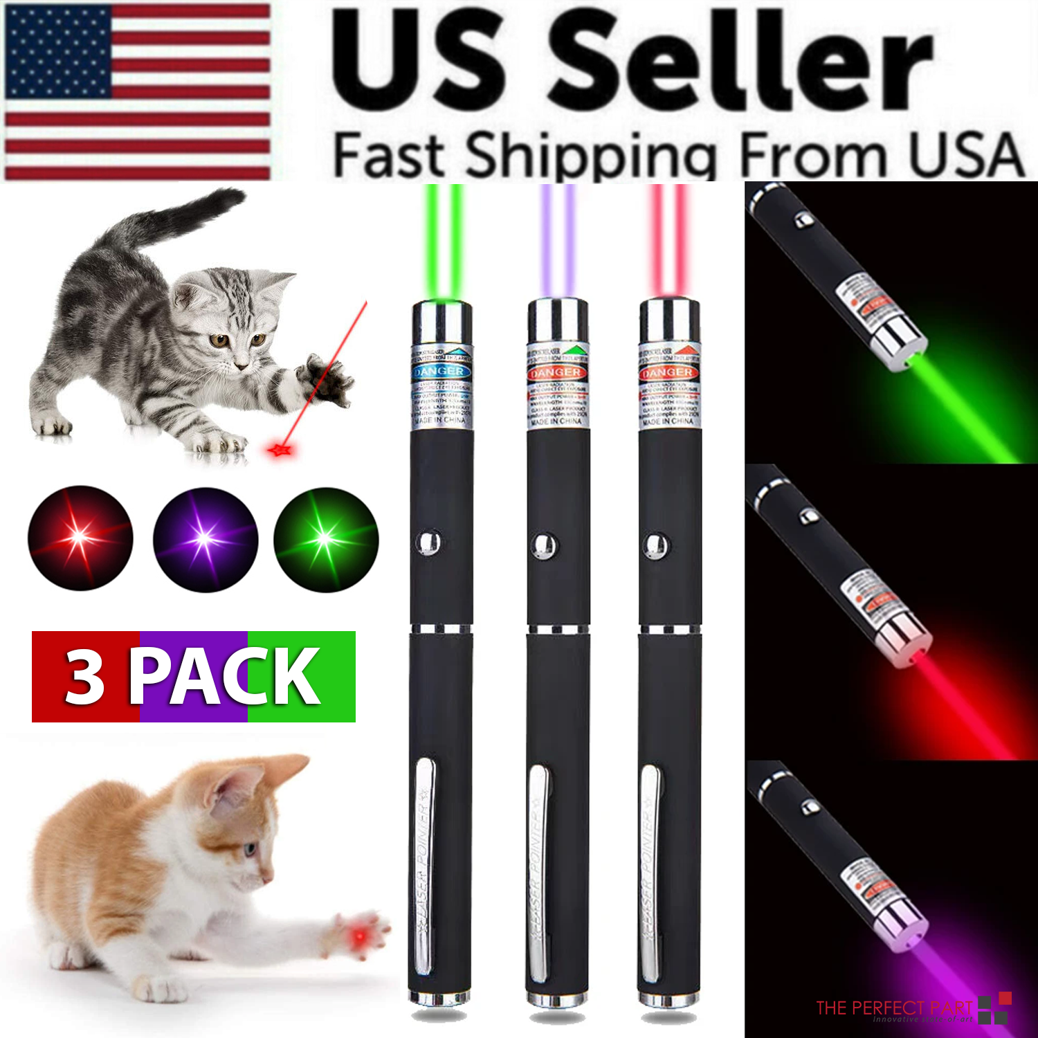 Goah Cat  Laser Pointer Toy Fun Exercise  Light  For Cats & Dogs Visible Beam
