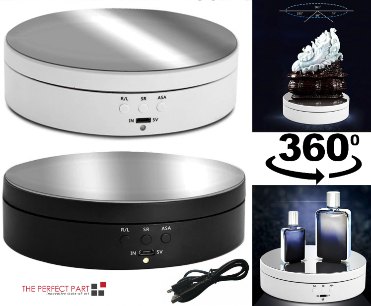 Goah 360° Electric Motorized Rotating Display Stand Jewelry Photography