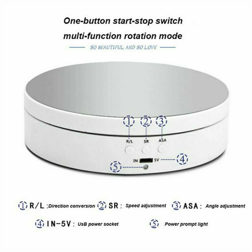 Goah 360° Electric Motorized Rotating Display Stand Jewelry Photography