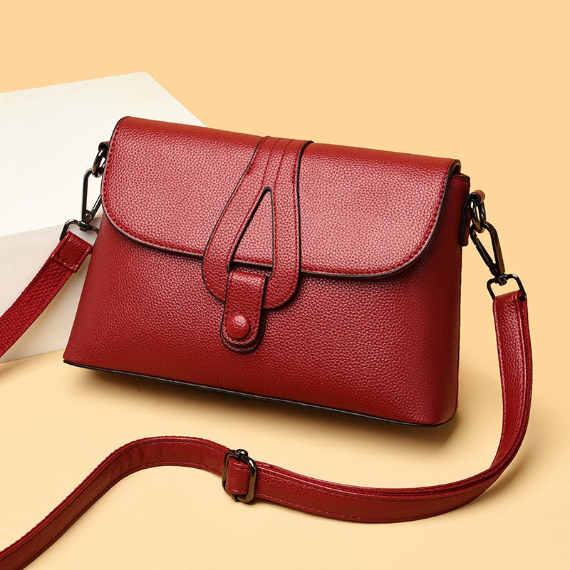Lady's Solid Color Fashion Small Square Bag