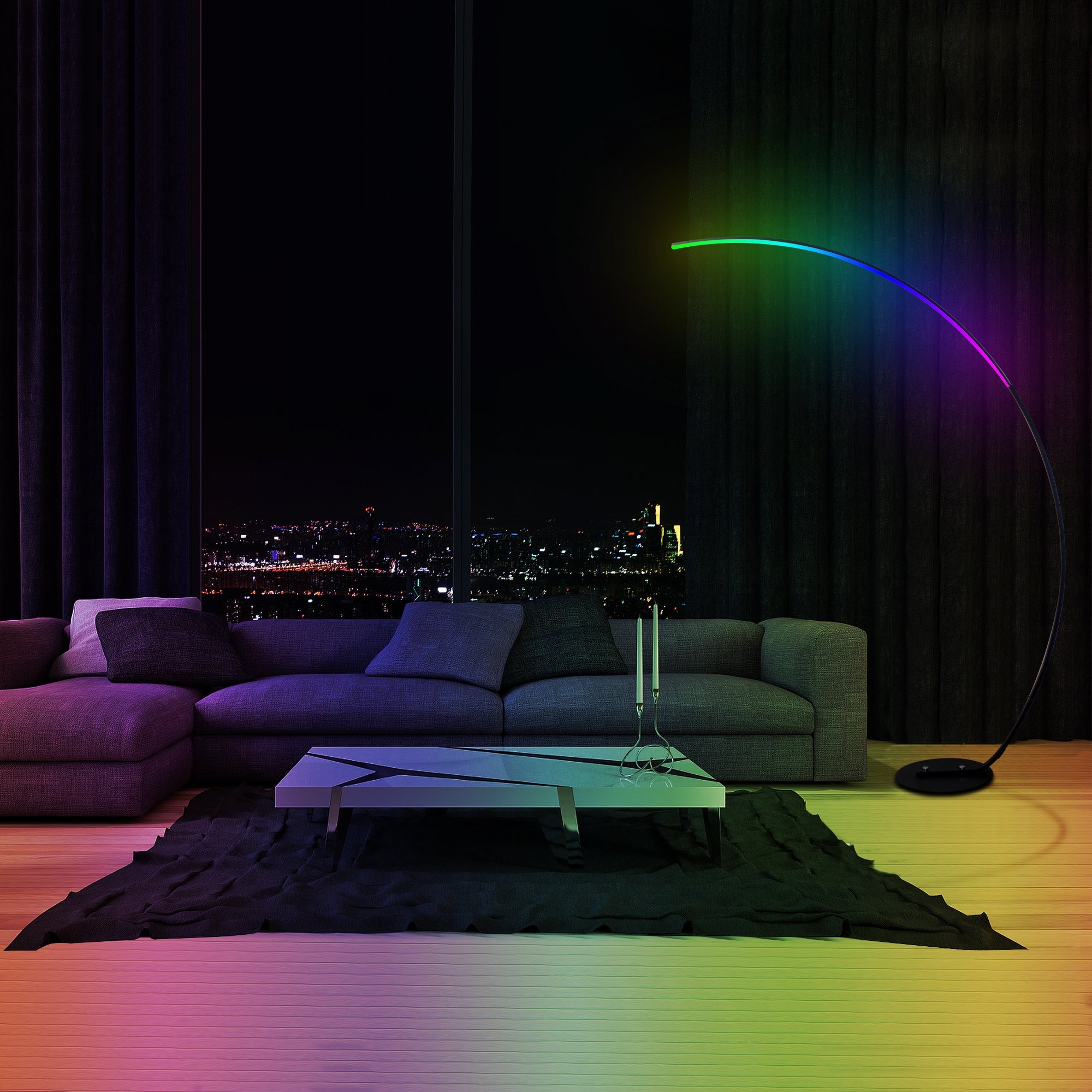 Goah  Modern Curve Floor Lamp