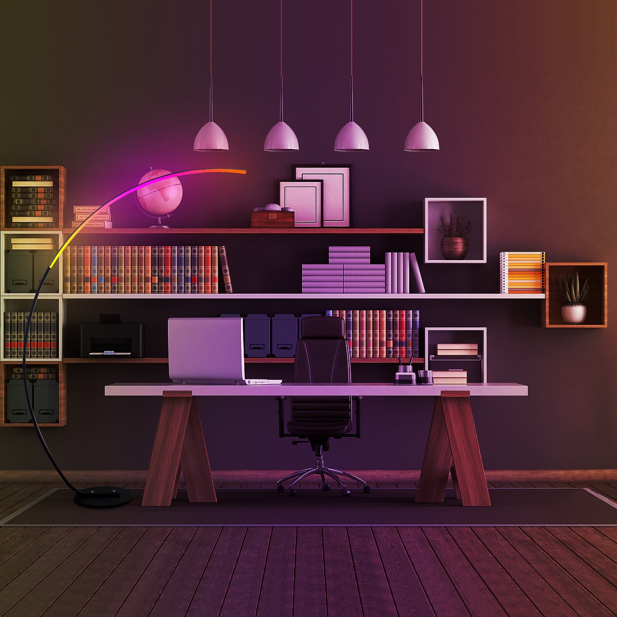 Goah  Modern Curve Floor Lamp