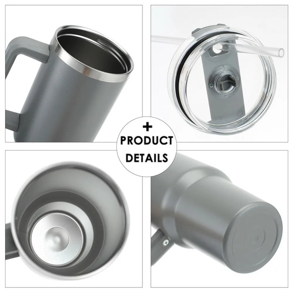 40 oz Tumbler with Handle Lid Straw 40oz Stainless Steel Water Bottle