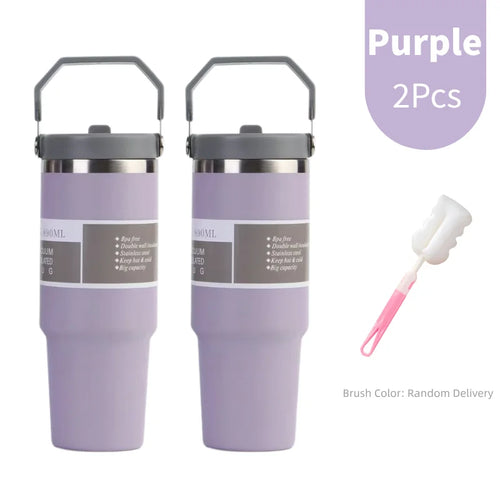 30oz Large Capacity Portable Car Cup Stainless Steel Thermos Cup with