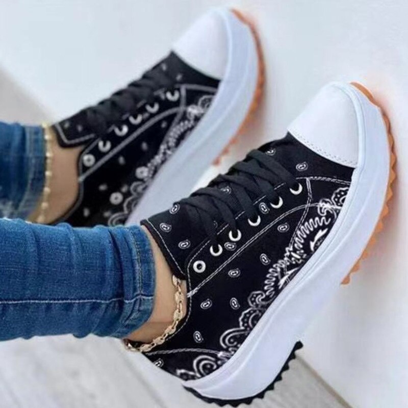 Goah Pattern Canvas Women Sneakers Casual Sport Shoes