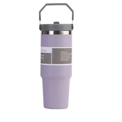 30oz Large Capacity Portable Car Cup Stainless Steel Thermos Cup with