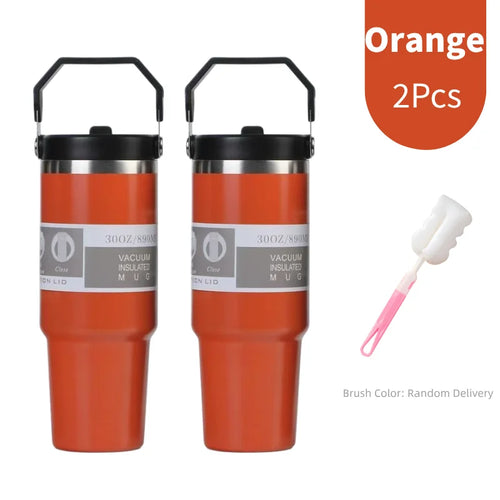 30oz Large Capacity Portable Car Cup Stainless Steel Thermos Cup with