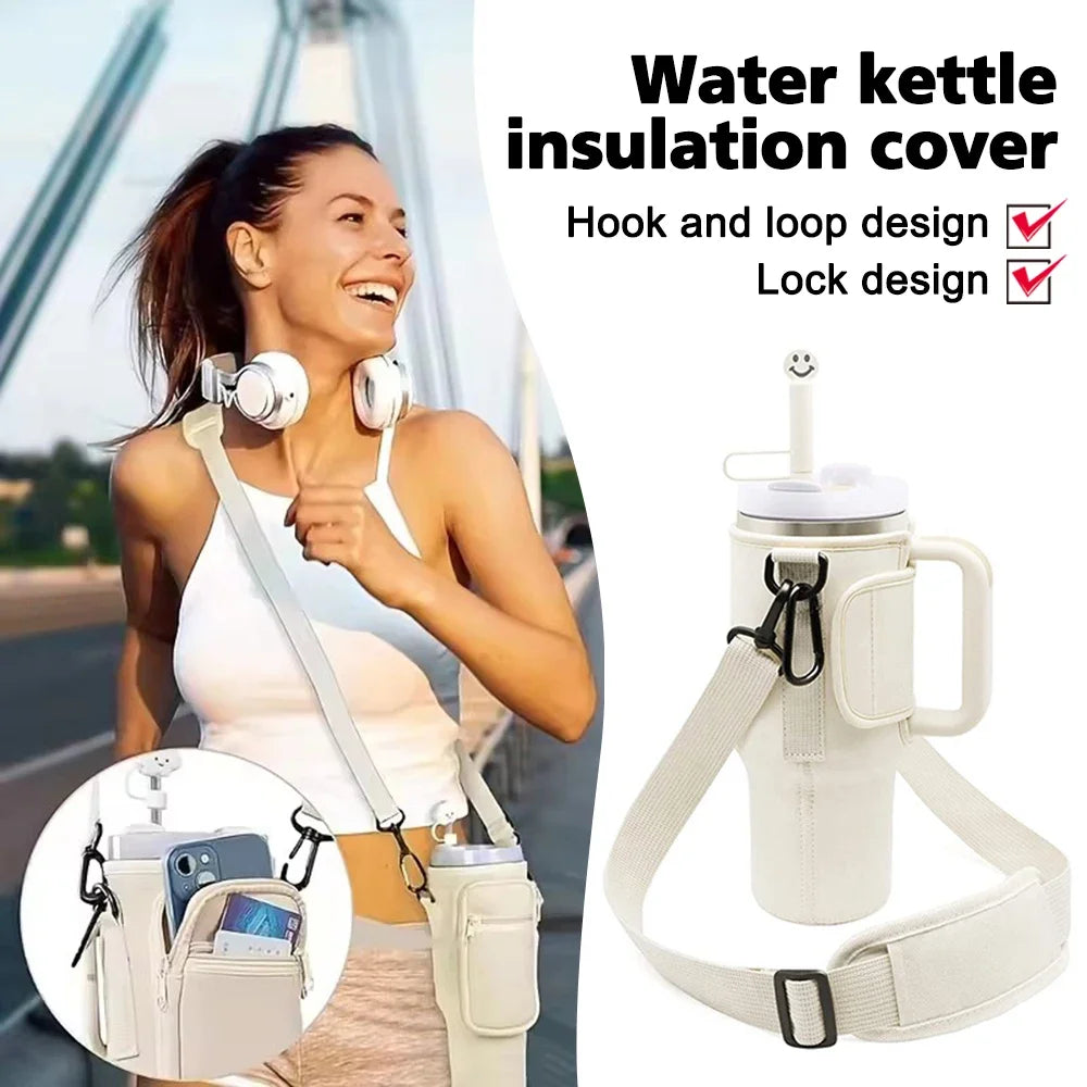 40oz Water Bottle Carrier Bag For Stanley Quencher Cup Sleeve