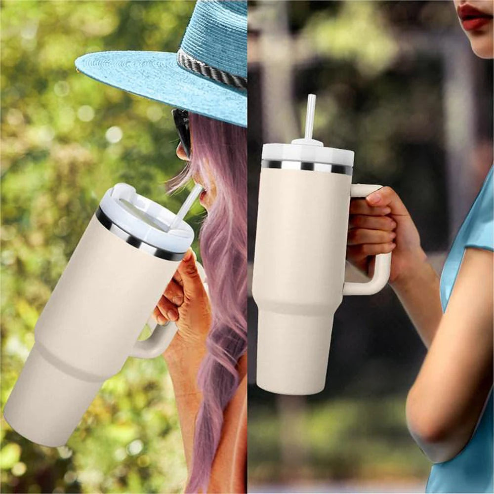 40 oz Tumbler with Handle Lid Straw 40oz Stainless Steel Water Bottle
