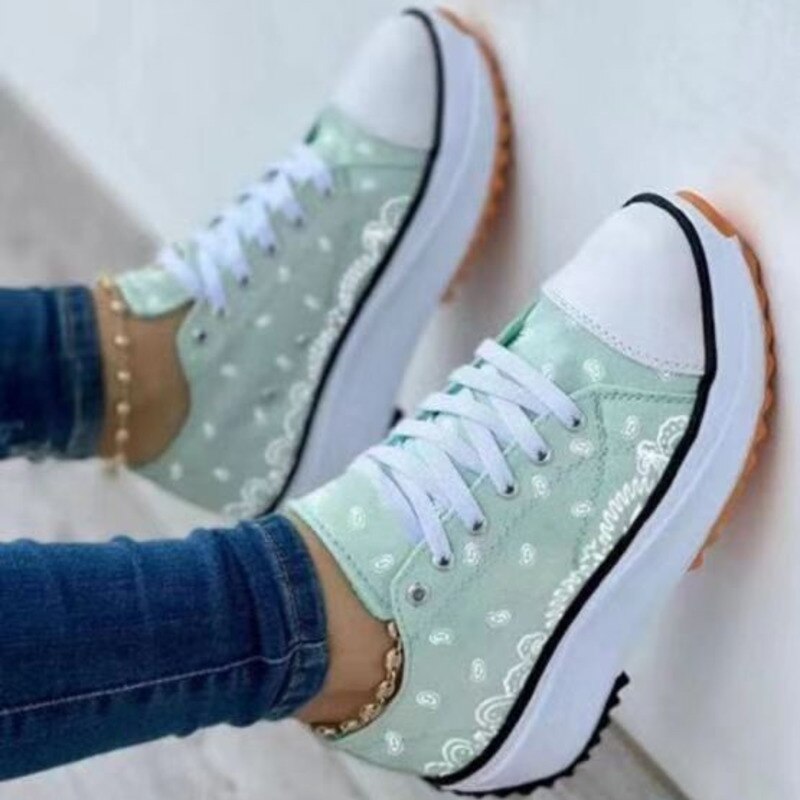 Goah Pattern Canvas Women Sneakers Casual Sport Shoes