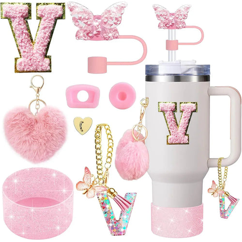 8pcs Cup Accessories for Stanley Cup 30oz 40oz Includes Butterfly