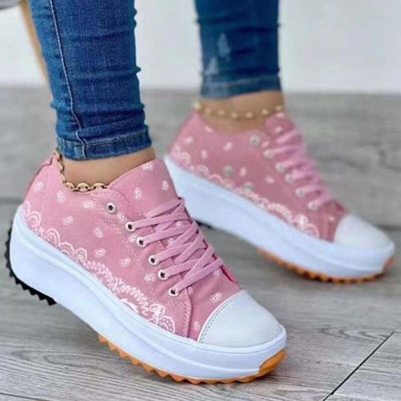 Goah Pattern Canvas Women Sneakers Casual Sport Shoes