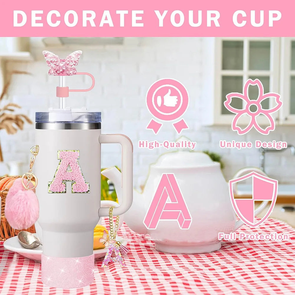 8pcs Cup Accessories for Stanley Cup 30oz 40oz Includes Butterfly
