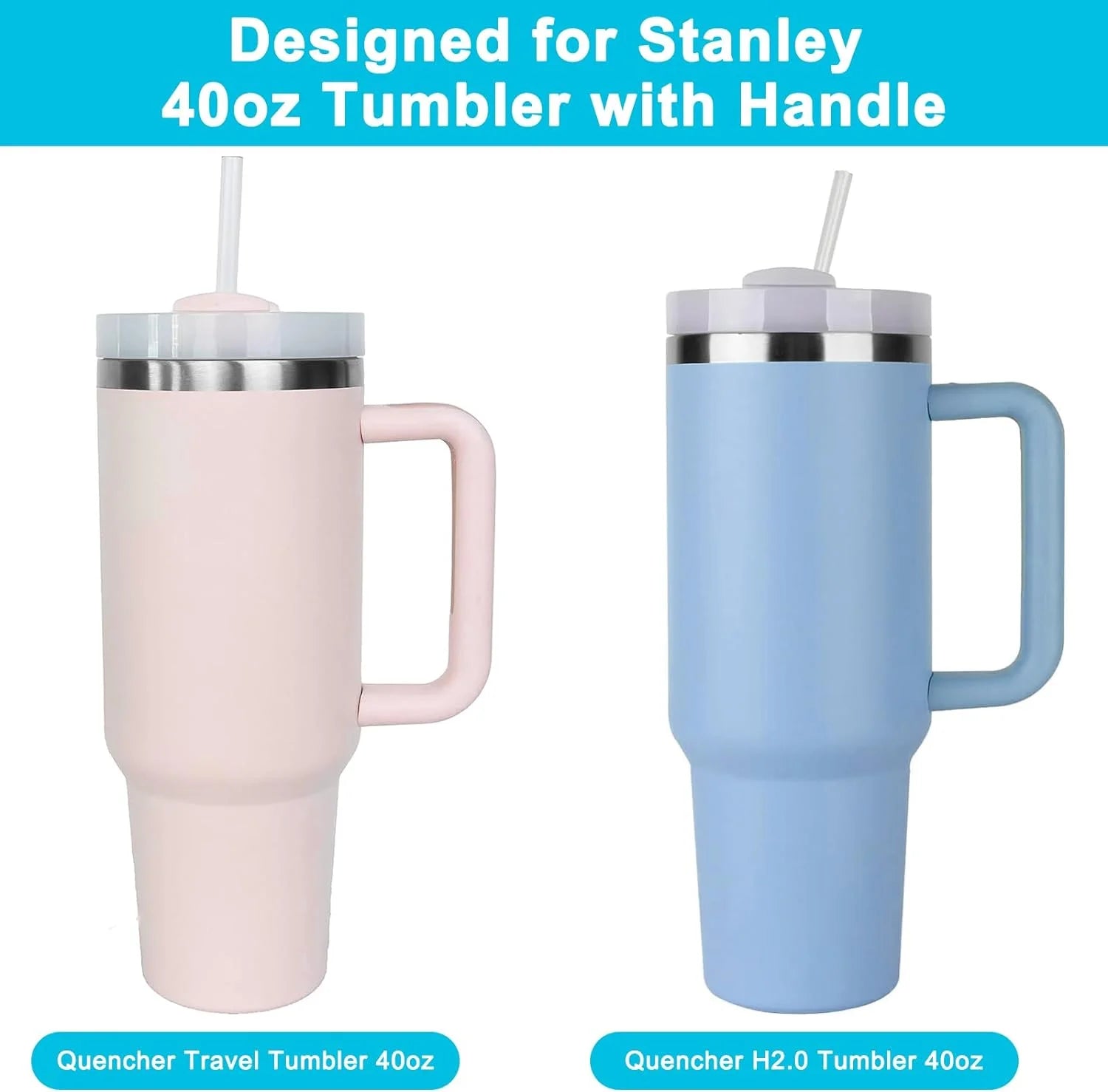 Snack Bowl for Stanley 40oz Tumbler with Handle Snack Tray With Straw