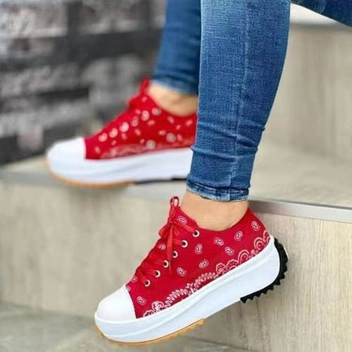 Goah Pattern Canvas Women Sneakers Casual Sport Shoes