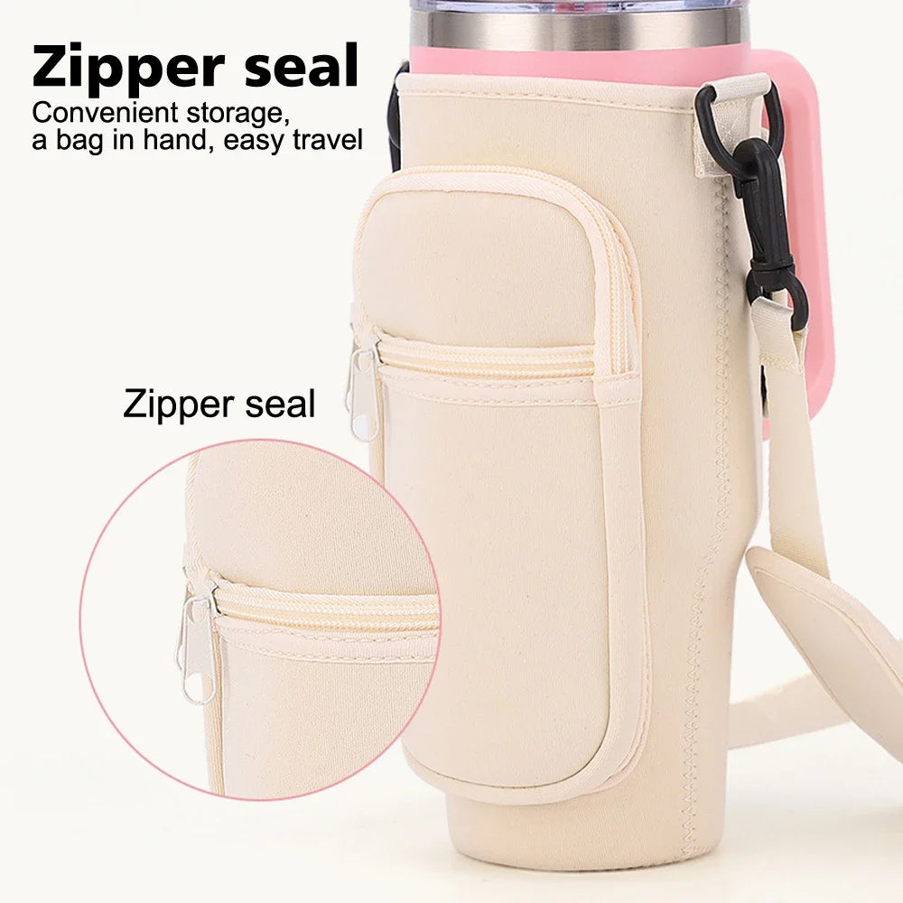 40oz Water Bottle Carrier Bag For Stanley Quencher Cup Sleeve