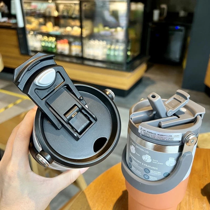 900ML Tyeso Stainless Steel Coffee Cup Cold And Hot Double-layer