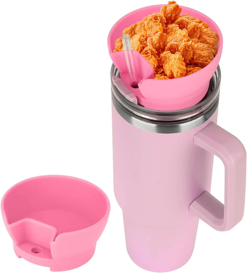Snack Bowl for Stanley 40oz Tumbler with Handle Snack Tray With Straw
