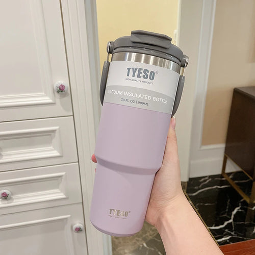 900ML Tyeso Stainless Steel Coffee Cup Cold And Hot Double-layer